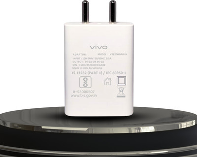 vivo 18 W Quick Charge 4.4 A Wall Charger for Mobile(Grey & White)