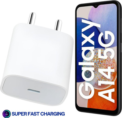 RoarX 25 W Supercharge 3 A Wall Charger for Mobile(White, 25 watt Fast Charger Type c Adapter for Samsung Galaxy F14)