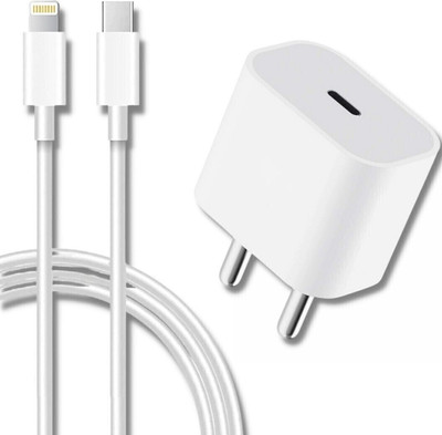 MAK 20 W Quick Charge 3.1 A Wall Charger for Mobile with Detachable Cable(White, Cable Included)
