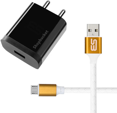 shopbucket 12 W 3.4 A Wall Charger for Mobile with Detachable Cable(White, Cable Included)