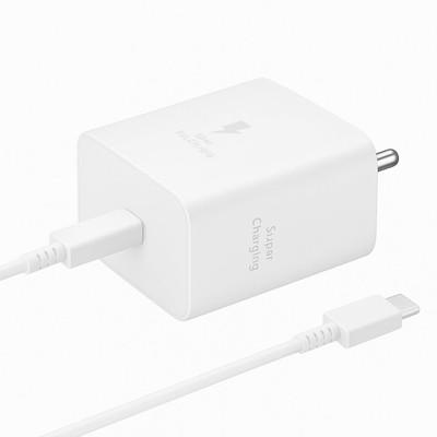 Sulania 45 W PPS 3.1 A Wall Charger for Mobile with Detachable Cable(White, Cable Included)