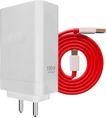 Monrix 100 W SuperVOOC 5 A Single Port Mobile Charger with Detachable Cable(White, Cable Included)