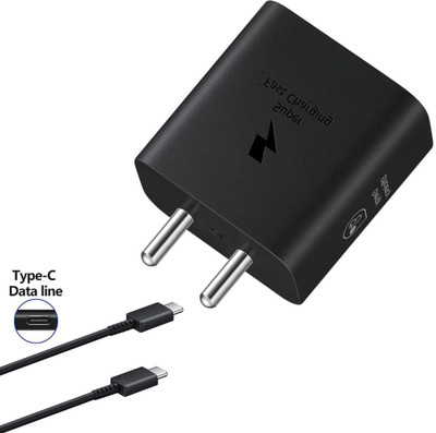Avaxon 25 W PD 3 A Wall Charger for Mobile with Detachable Cable(Black, Cable Included)