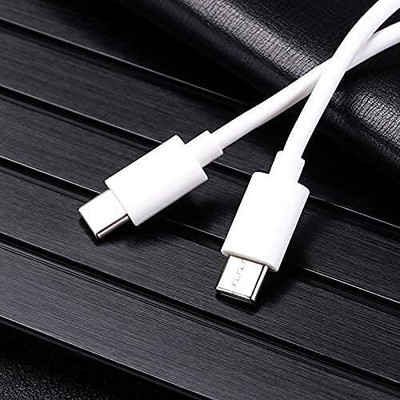 SINGH TRADERS USB Type C Cable 8 A 1.5 m Type C to C USB Data Cable(Compatible with mobile, White, One Cable)