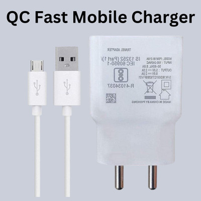 xstar 18 W Adaptive Charging 3 A Wall Charger for Mobile with Detachable Cable(White, Cable Included)