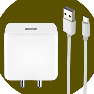 Kizzy 30 W SuperVOOC 4 A Wall Charger for Mobile with Detachable Cable(Super Fast Charging Compatible for REALME Narzo 10A/Narzo 10/6 Pro/C3[2],White, Cable Included)