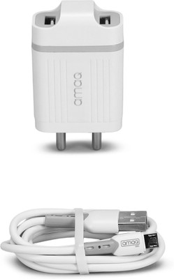 amaq Quick Charge 3.4 A Wall Charger for Mobile with Detachable Cable(White, Cable Included)