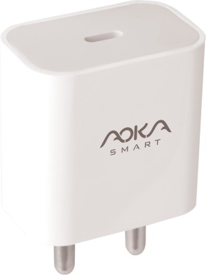 AOKA 3 A Mobile Charger with Detachable Cable(White, Cable Included)