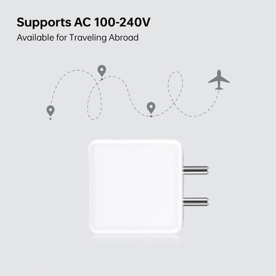 CHARG-X 100 W SuperVOOC 9 A Wall Charger for Mobile with Detachable Cable(White, Cable Included)