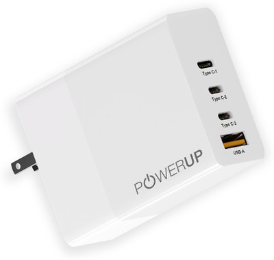 Power Up 120 W GaN 3 A Wall Charger for Mobile(White)