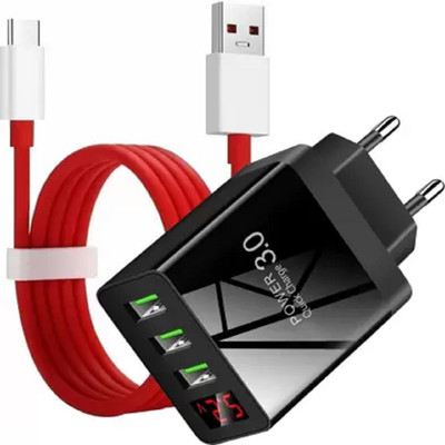 MARS 36 W Quick Charge 3 A Wall Charger for Mobile with Detachable Cable(36W 3 Ports Charger Adapter Compatible with i-Phone & Samsung Series, Cable Included)