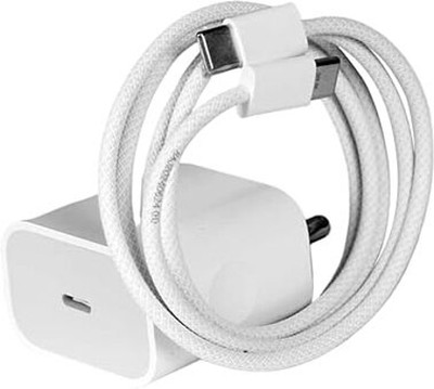 Auxiliary 20 W Supercharge 2.4 A Wall Charger for Mobile with Detachable Cable(White, Cable Included)