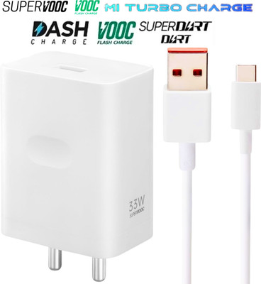 RoarX 33 W SuperVOOC 6 A Wall Charger for Mobile with Detachable Cable(White, Cable Included) deal from flipkart