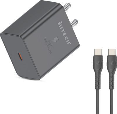 HITECH 100 W Qualcomm 3.0 6 A Single Port Mobile Charger(Black, Cable Included)