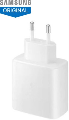 SAMSUNG 45 W Quick Charge 3 A Multiport Mobile Charger(White, Cable Included)