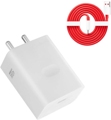 digie 45 W SuperVOOC 5 A Wall Charger for Mobile with Detachable Cable(White, Cable Included)