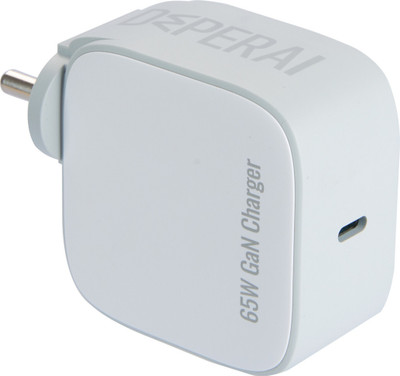 DeperAI 65 W GaN 3 A Wall Charger for Mobile with Detachable Cable(White, Cable Included)