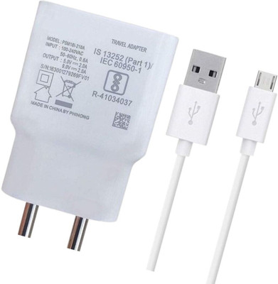 xstar 12 W Adaptive Charging 2.4 A Wall Charger for Mobile with Detachable Cable(White, Cable Included)