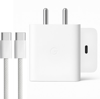 RVAT 30 W Quick Charge 5 A Wall Charger for Mobile with Detachable Cable(White, Cable Included)