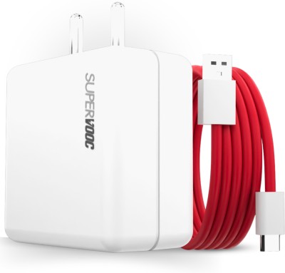 HOMEMO 80 W SuperVOOC 5.4 A Wall Charger for Mobile with Detachable Cable(Compatible For Realme 11, 11 Pro, 10 Pro+, Narzo 60 Pro & Other Devices, White, Cable Included)