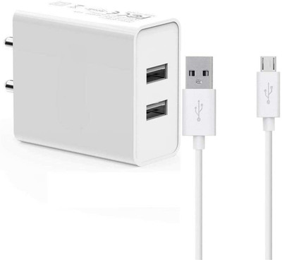 TAAPSEE 3.4 A Wall Charger for Mobile with Detachable Cable(White)