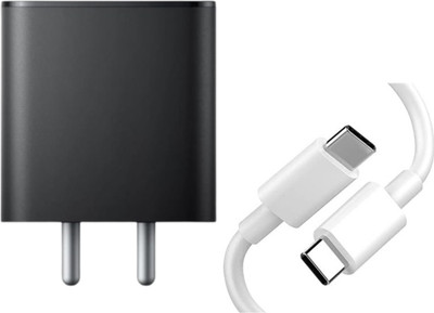 AVEVOUR ORIGINAL 65 W Power GaN 6.5 A Wall Charger for Mobile with Detachable Cable(black & white, Cable Included)