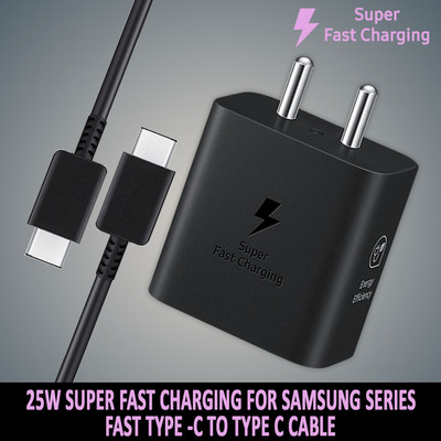 Kizzy 25 W Quick Charge 3 A Wall Charger for Mobile with Detachable Cable(Black, Cable Included)
