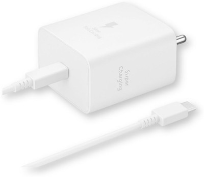 Sulania 45 W PD 3 A Wall Charger for Mobile with Detachable Cable(White, Cable Included)