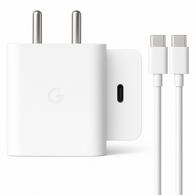 RVAT 30 W Quick Charge 5 A Wall Charger for Mobile with Detachable Cable(White, Cable Included)