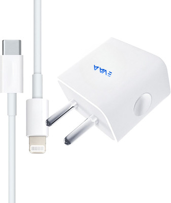 EVAAENTERPRISES 20 W PD 3.6 A Wall Charger for Mobile with Detachable Cable(White, Cable Included)
