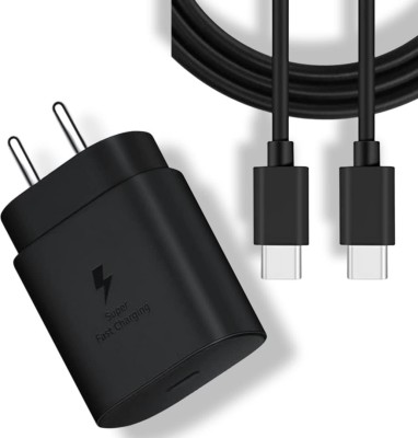 MARS 25 W Quick Charge 3.25 A Wall Charger for Mobile with Detachable Cable(Black,25W USB C Charger, Cable Included)