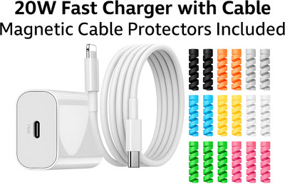 cm enterprises Supercharge 0.5 A Wall Charger for Mobile with Detachable Cable(White, Cable Included)