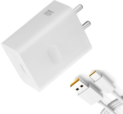 digie 45 W SuperVOOC 5 A Wall Charger for Mobile with Detachable Cable(White, Cable Included)