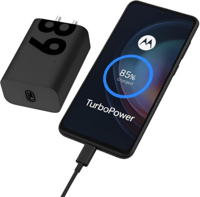 walta 68 W PPS 3 A Wall Charger for Mobile with Detachable Cable(Black, Cable Included)