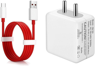 SB 80 W SuperVOOC 7.3 A Wall Charger for Mobile with Detachable Cable(White, Cable Included)