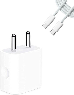 Avaxon 20 W PD 2 A Wall Charger for Mobile with Detachable Cable(Compatiblewith i phone devices charge Type-c, White, Cable Included)