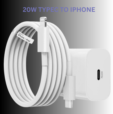KOTSUN DEFINITION OF POWER 20 W Supercharge 2.4 A Wall Charger for Mobile with Detachable Cable(White, Cable Included)