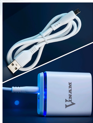 VINAM TRADERS 33 W Quick Charge 2.4 A Wall Charger for Mobile with Detachable Cable(V8 Type B Cable, Cable Included)