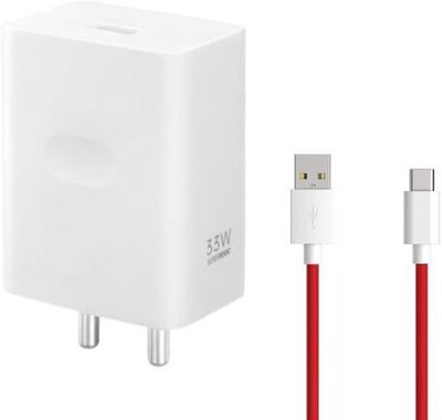Avaxon 33 W SuperVOOC 6 A Wall Charger for Mobile with Detachable Cable(Compatible with one-plus 12/ 12R/ 11R/ 11/ Fold/ 10T/ 10 Pro, White, Cable Included)
