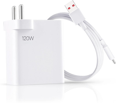 Tech4GSM 120 W Qualcomm 3.0 5 A Wall Charger for Mobile with Detachable Cable(White, Cable Included)