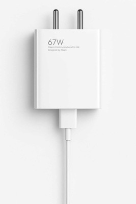 fire turtle 67 W SonicCharge 3 A Wall Charger for Mobile with Detachable Cable(White, Cable Included)