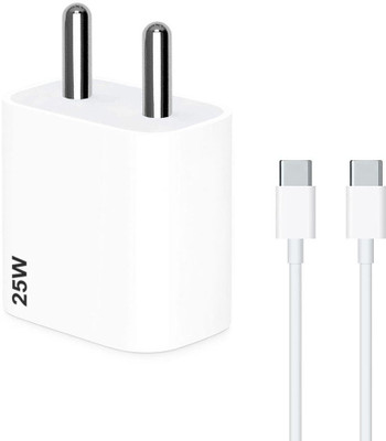 RVAT 25 W Quick Charge 3.1 A Wall Charger for Mobile with Detachable Cable(White, Cable Included)