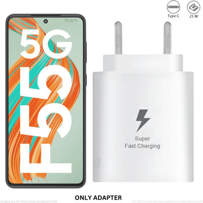 RoarX 25 W PD 3 A Wall Charger for Mobile(White, Superfast Charger For Samsung Galaxy F55 5g Fast Charger Adapter)