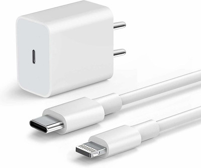 Kizzy 20 W PD 5 A Wall Charger for Mobile with Detachable Cable(White, Cable Included)
