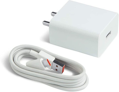 The Black Store 80 W Wall Charger for Mobile(White, Cable Included)