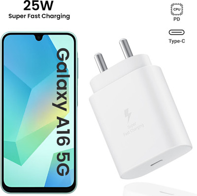 MAK 25 W Quick Charge 3.1 A Wall Charger for Mobile(White Superfast Charger for Samsung Galaxy A16 5g Charger Adapter)