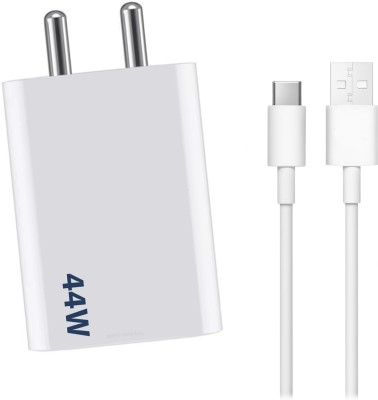 TAYLCON 44 W Quick Charge 6 A Wall Charger for Mobile with Detachable Cable(White, Cable Included)