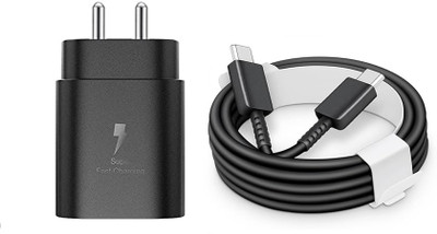 NeroEdge 25 W 2.8 A Wall Charger for Mobile with Detachable Cable(Black, Cable Included)