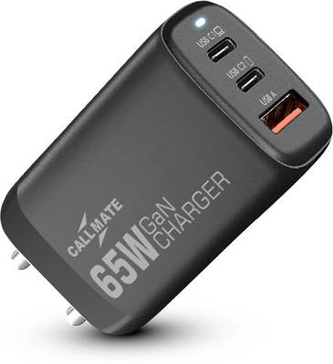 Callmate 65 W Multiport Mobile GaN PD Adapter with Triple Output QC4.0 Fast Charger