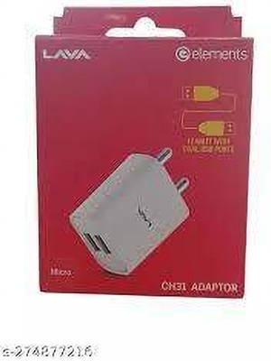 LAVA 2.4 A Wall Charger for Mobile with Detachable Cable(White)
